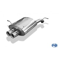 Silencieux arrière inox 2x80mm type 13 pour PEUGEOT 407 BERLINE