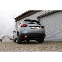 Silencieux arrière duplex inox 1x145x65mm type 59 pour PEUGEOT 2008