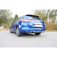 Silencieux arrière inox 1x140x90mm type 32 pour RENAULT MEGANE IV GT ESTATE