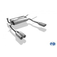 Silencieux arrière duplex inox 2x80mm type 13 pour RENAULT LAGUNA II TYPE K74