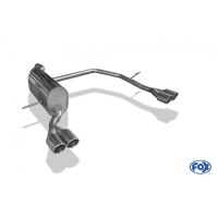 Silencieux arrière duplex inox 2x76mm type 16 pour RENAULT CAPTUR