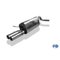 Silencieux arrière inox 2x70mm type 13 pour VOLKSWAGEN POLO TYPE 9N