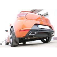 Silencieux arrière inox (sortie vers le bas) sans valve pour SEAT IBIZA TYPE KJ