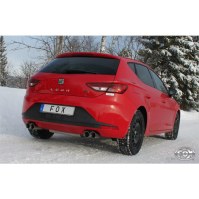 Silencieux arrière duplex inox 2x80mm type 25 pour SEAT LEON TYPE 5F