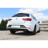 Silencieux arrière duplex inox 1x160x90mm type 38 pour SEAT LEON ST TYPE 5F