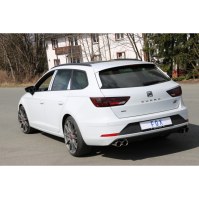 Silencieux arrière duplex inox 2x80mm type 25 pour SEAT LEON CUPRA 4DRIVE ST TYPE 5F (SANS FAP)