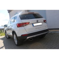 Silencieux arrière inox 1x160x90mm type 38 pour SEAT ATECA 4x4 TYPE 5FP