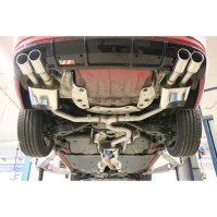 Silencieux arrière duplex inox 2x90mm type 16 avec valves pour SKODA SUPERB TYPE 3V (4x4)