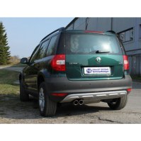 Silencieux arrière inox 2x80mm type 17 pour SKODA YETI TYPE 5L (4x4)