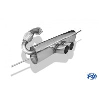 Silencieux arrière duplex inox 2x80mm type 14 pour SMART FORTWO TYPE 451 (avec pare-chocs Brabus)