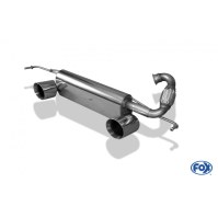 Silencieux arrière duplex inox 1x100mm type 25 pour SMART FORTWO TYPE 453 (avec pare-chocs Brabus)