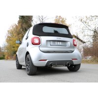 Silencieux arrière duplex inox 1x100mm type 25 pour SMART FORFOUR BRABUS TYPE 453