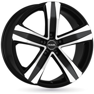 Jante alu MAK STONE5 T Noir Face Polie [7.5x18] ET50.0 5x127