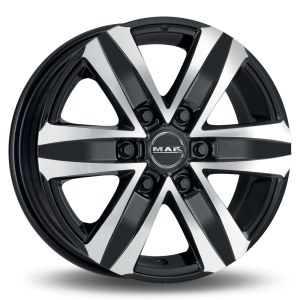Jante alu MAK STONE6 T Noir Face Polie [8x18] ET53.0 6x130