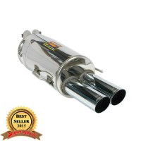 Supersprint 784726 Silencieux arrière OO76 RACE TIPS 100% Acier inoxydable pour BMW E34 530i