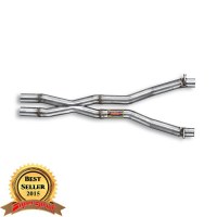 Supersprint 390813 Tube centrals kit Droite - Gauche avec X - Replace origine Silencieux central.