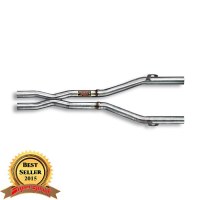 Supersprint 391213 Tube centrals kit Droite - Gauche avec X. - Replace origine Silencieux central.