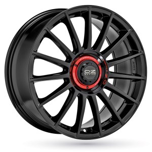 OZ<br>  SUPERTURISMO EVOLUZIONE [8 x 18] <br>NOIR BRILLANT LETTRE ROUGE ET35.0 -5x112-