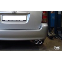 Silencieux arrière inox 2x80mm type 13 pour TOYOTA COROLLA COMBI TYPE E12
