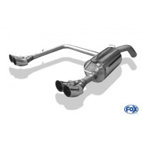 Silencieux arrière duplex inox 2x76mm type 18 pour TOYOTA YARIS TS TYPE P1