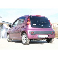 Silencieux arrière inox 2x86x54mm type 33 (sortie centrale) pour PEUGEOT 107
