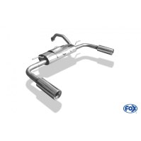Silencieux arrière duplex inox 1x90mm type 13 pour TOYOTA AURIS TYPE E15