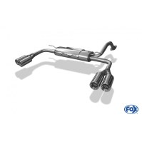Silencieux arrière duplex inox 2x80mm type 13 pour TOYOTA AURIS TYPE E15
