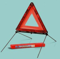 Triangle de securite sur pied homologue pour l\'europe avec etui