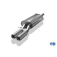 Silencieux arrière inox 2x76mm type 13 pour VOLKSWAGEN PASSAT TYPE 3B/3BG