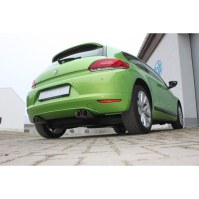 Silencieux arrière duplex inox 2x76mm type 25 pour VOLKSWAGEN SCIROCCO TYPE 13