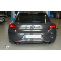 Silencieux arrière duplex inox 1x115x85mm type 32 "look R" pour VOLKSWAGEN SCIROCCO TYPE 13