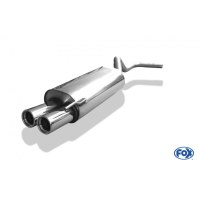 Silencieux arrière inox 2x76mm type 13 pour VOLKSWAGEN POLO TYPE 6N
