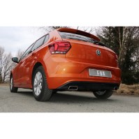 Silencieux arrière duplex inox 1x145x65mm type 59 pour VOLKSWAGEN POLO TYPE AW1