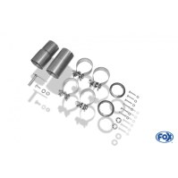 Silencieux arrière duplex inox 2x76mm type 12 pour VOLKSWAGEN TOURAN CROSS TYPE 1T1/1T2