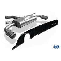 Pack diffuseur noir Rieger Tuning + Silencieux arrière duplex inox 1x114mm type 25 pour VOLKSWAGEN GOLF MK7 Facelift