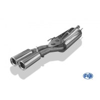 Silencieux arrière inox 2x76mm type 13 pour VOLKSWAGEN VENTO