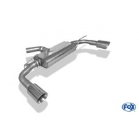 Silencieux arrière duplex inox 1x100mm type 25 pour VOLKSWAGEN BEETLE R-LINE TYPE 16/5C (coupé/cabriolet)