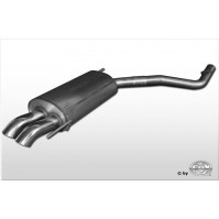 Silencieux arrière inox 2x63mm type 28 pour VOLKSWAGEN T4 BUS/TRANSPORTER/MULTIVAN/CARAVELLE