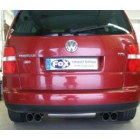 Silencieux arrière duplex inox 2x76mm type 18 pour VOLKSWAGEN TOURAN TYPE 1T1/1T2