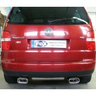 Silencieux arrière duplex inox 1x160x80mm type 53 pour VOLKSWAGEN TOURAN TYPE 1T1/1T2