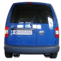 Silencieux arrière duplex inox 1x160x80mm type 53 pour VOLKSWAGEN CADDY III