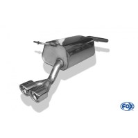 Silencieux arrière inox 2x80mm type 17 pour VOLKSWAGEN CADDY III