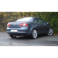 Silencieux arrière duplex inox 1x160x80mm type 57 pour VOLKSWAGEN EOS TYPE 1F (non Facelift)