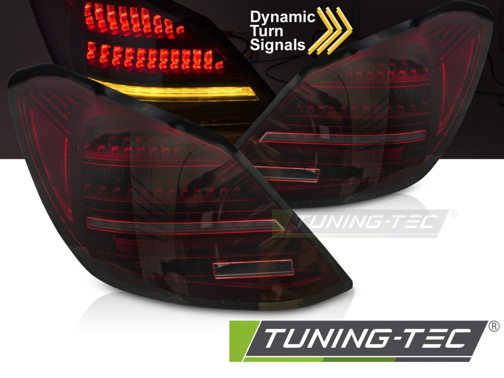 LED - LUMIÈRES DE TAIL LED RED BLACK SEQ convient à MERCEDES C-CLASS