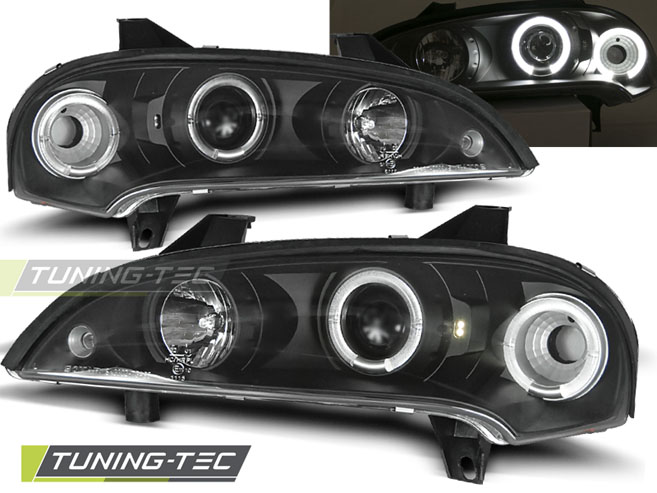 Phare - OPEL TIGRA 09.94-12.00 ANGEL EYES BLACK