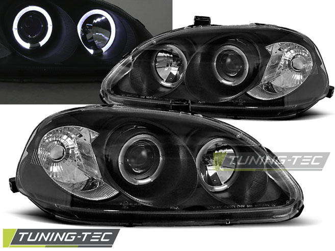 Phare - CIVIQUE HONDA 09.95-02.99 ANGEL EYES BLACK