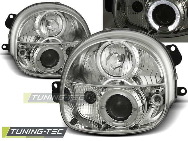 Phare - RENAULT TWINGO 03.93-09.98 ANGEL EYES CHROME