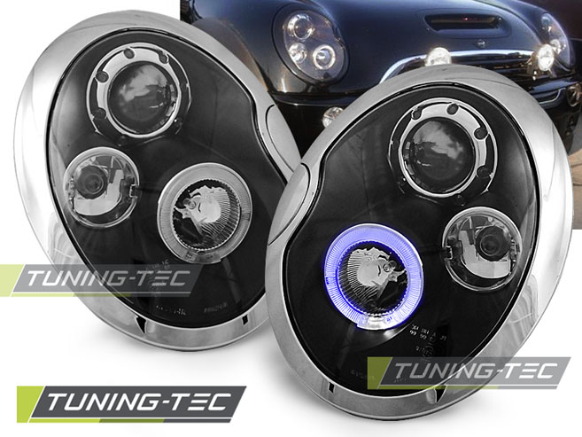 Phare - CHEFS ANGEL EYES BLACK convient BMW MINI (COOPER) 01-04