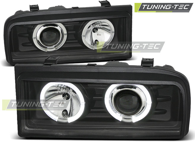 Phare - HEADLIGHTS ANGEL EYES BLACK s'adapte VW CORRADO 88-95