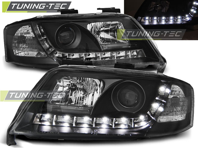 Phare - de type « feux de jour » (daylight) noirs pour AUDI A6 97-01